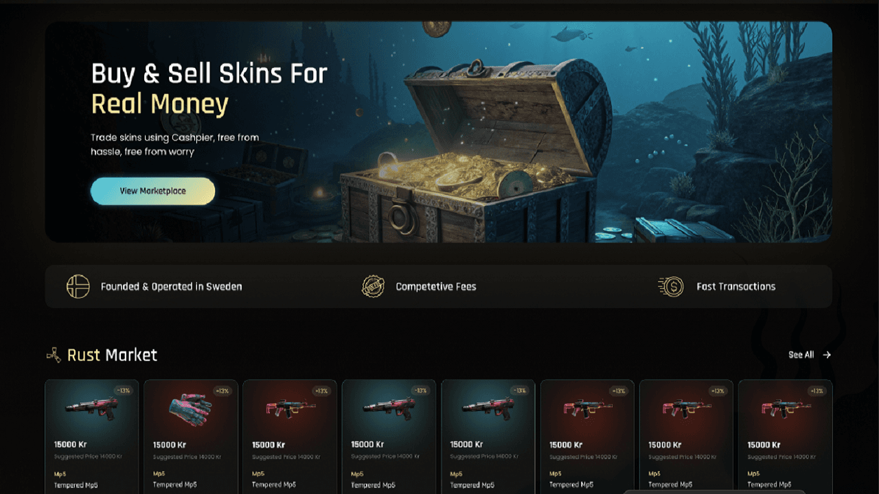 Cashpier - Steam Trading Marketplace